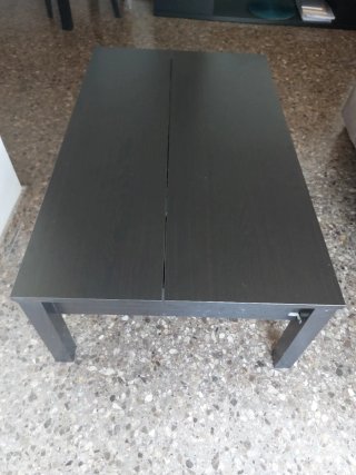 Mesa centro elevable negra