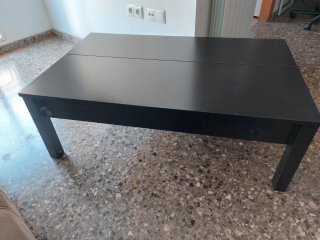 Mesa centro elevable negra