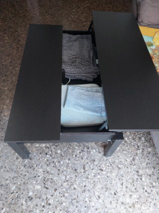 Mesa centro elevable negra