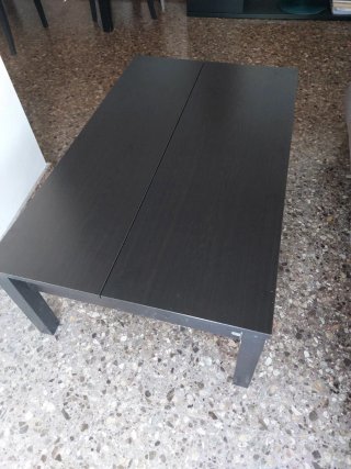 Mesa centro elevable negra