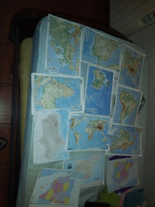 Lote De 12 mapas físicos y políticos