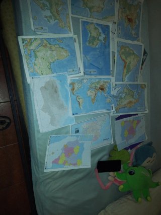 Lote De 12 mapas físicos y políticos