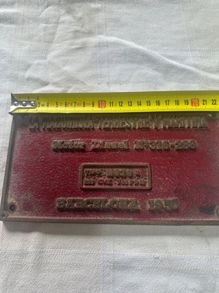 Placa ferroviaria Maquinista Terrestre y maritima