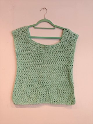 Top crochet verde menta