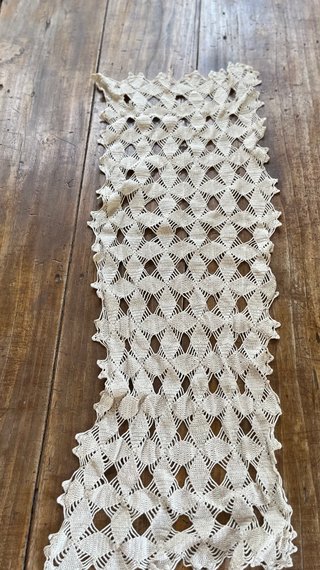 Set 4 centrini pizzo vintage fatti a mano