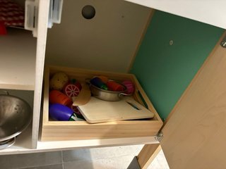 Cocinita juguete madera + accesorios