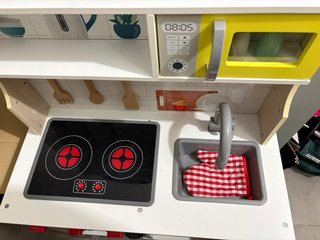 Cocinita juguete madera + accesorios