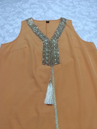 Conjunto oriental vestido velo y tocado