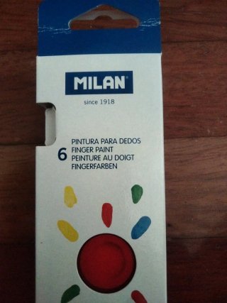 Pintura para dedos MILAN 6 botes 25ml