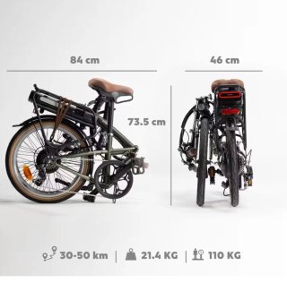 Bicicleta Eléctrica BTWIN E Fold 500