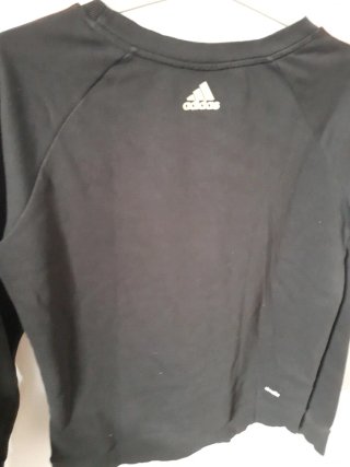 Sudadera Adidas Negra con Rayas Rosas