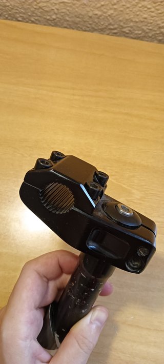 Adaptador y tija BMX negro