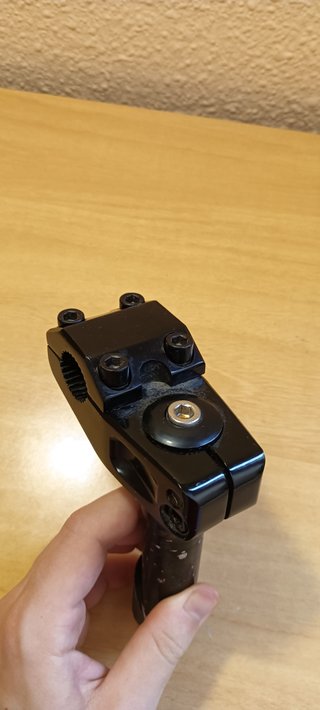 Adaptador y tija BMX negro