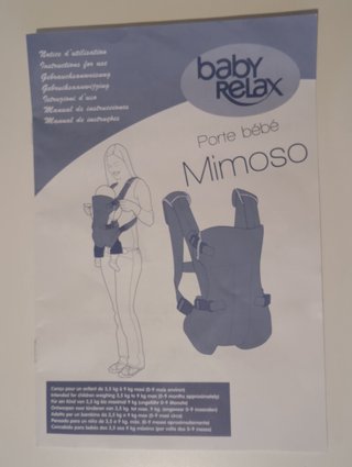 Canguro Portabebés Mimoso Baby Relax Rojo
