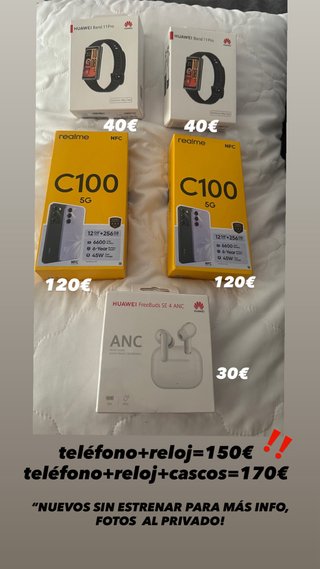 Huawei y Realme: Teléfono, Reloj y Auriculares