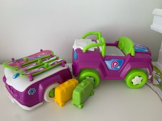 Pinypon Casita Nieve Coche y Remolque