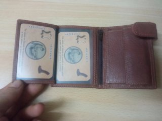 Cartera Monedero La Legión piel cuero marrón