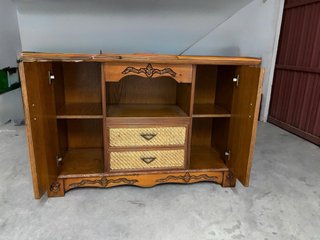 Mueble TV/Aparador Madera y Rattan