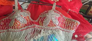 Traje danza vientre nuevo con lentejuelas