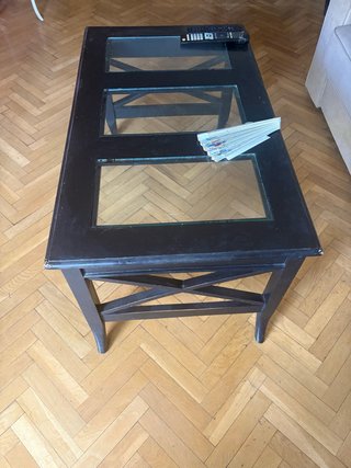 Mesa de centro madera y cristal