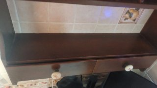 Especiero de pared madera con 2 cajones