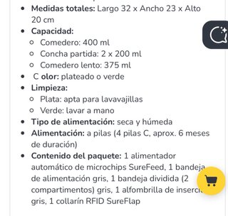 Comedero automático surefeed para gato