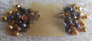 Pendientes Vintage Clip Dorados y Multicolor