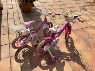 Lote 2 bicicletas infantiles rosas