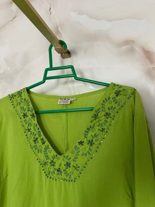 Túnica playera verde talla M