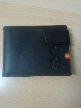 Cartera Monedero La Legión piel cuero Negro
