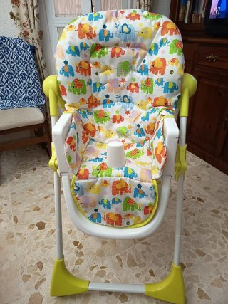 Trona bebé Asalvo con estampado elefantes