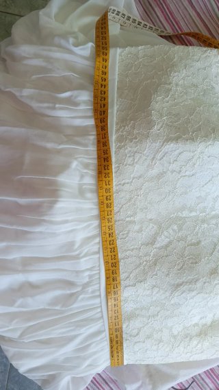 Abito lungo pizzo e chiffon