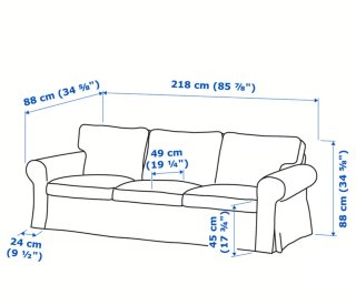 Sofá Ikea 3 plazas beige