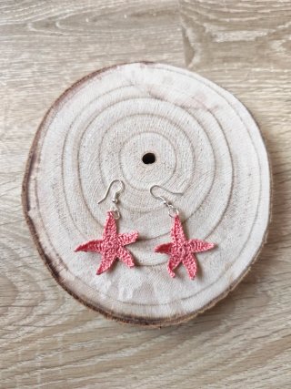 Pendientes Estrella de Mar Rosa