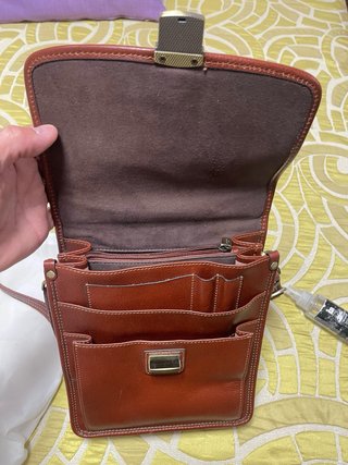 Borsa a spalla Hexagona marrone