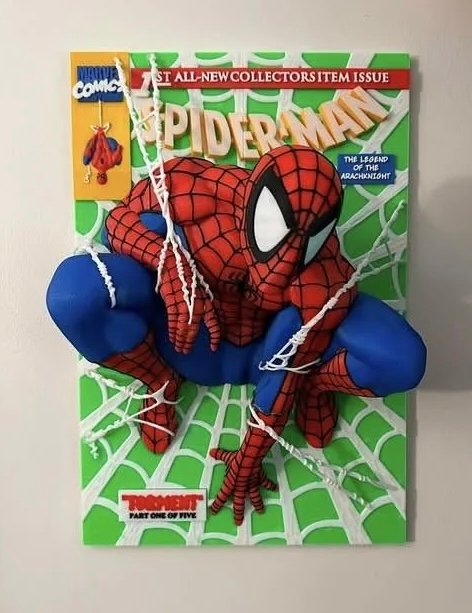 Poster 3D Spiderman Relieve Marvel Comics