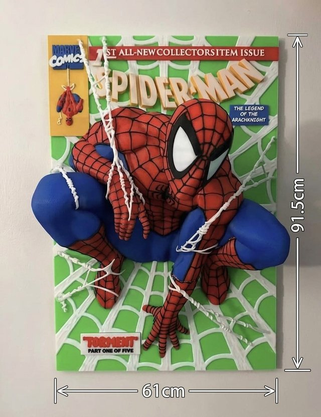 Poster 3D Spiderman Relieve Marvel Comics