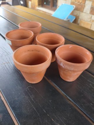 Macetas de barro 11 cm (pack ),preguntar tengo mas