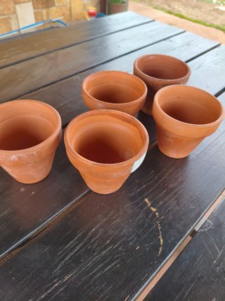 Macetas de barro 11 cm (pack ),preguntar tengo mas