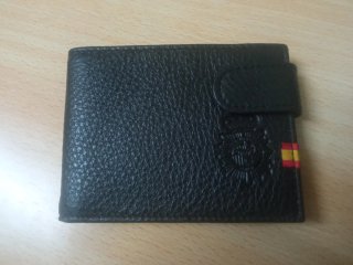 Cartera Mond Policía Nacional CNP piel cuero Negro
