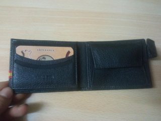 Cartera Mond Policía Nacional CNP piel cuero Negro