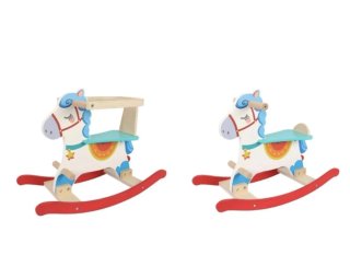 Cavallino dondolante in legno per bambini