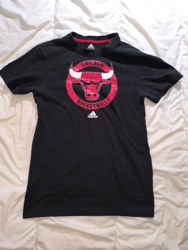 Camiseta Chicago Bulls Adidas Negra