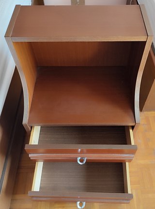 Comodino 2 cassetti + vano aperto