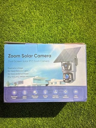 Cámara Solar PTZ Zoom Dual Screen