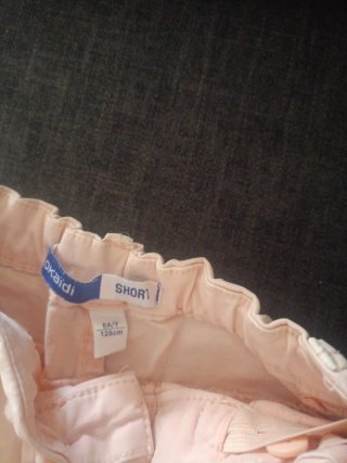 Bermudas niño beige y rosa