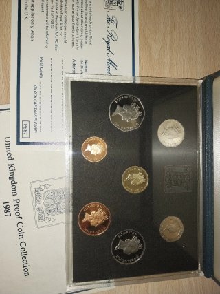 Colección Monedas Proof UK 1983-1989