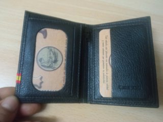Cartera billetero Policía Nacional CNP cuero Negro