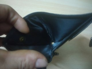 Cartera billetero Policía Nacional CNP cuero Negro