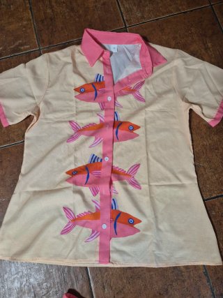 Conjunto blusa y bermuda pez